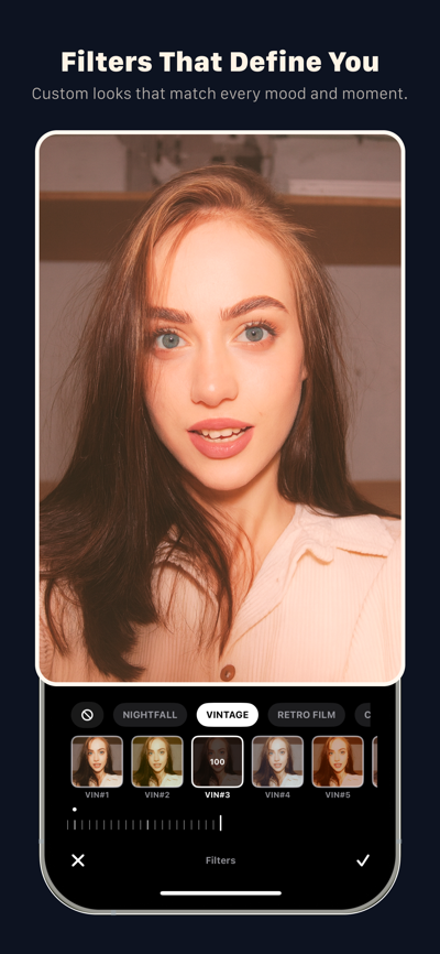 Lumi Cam photo editing controls